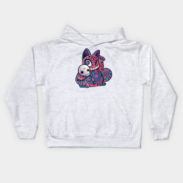 Lucky Sugar Cat Kids Hoodie by Shanimation